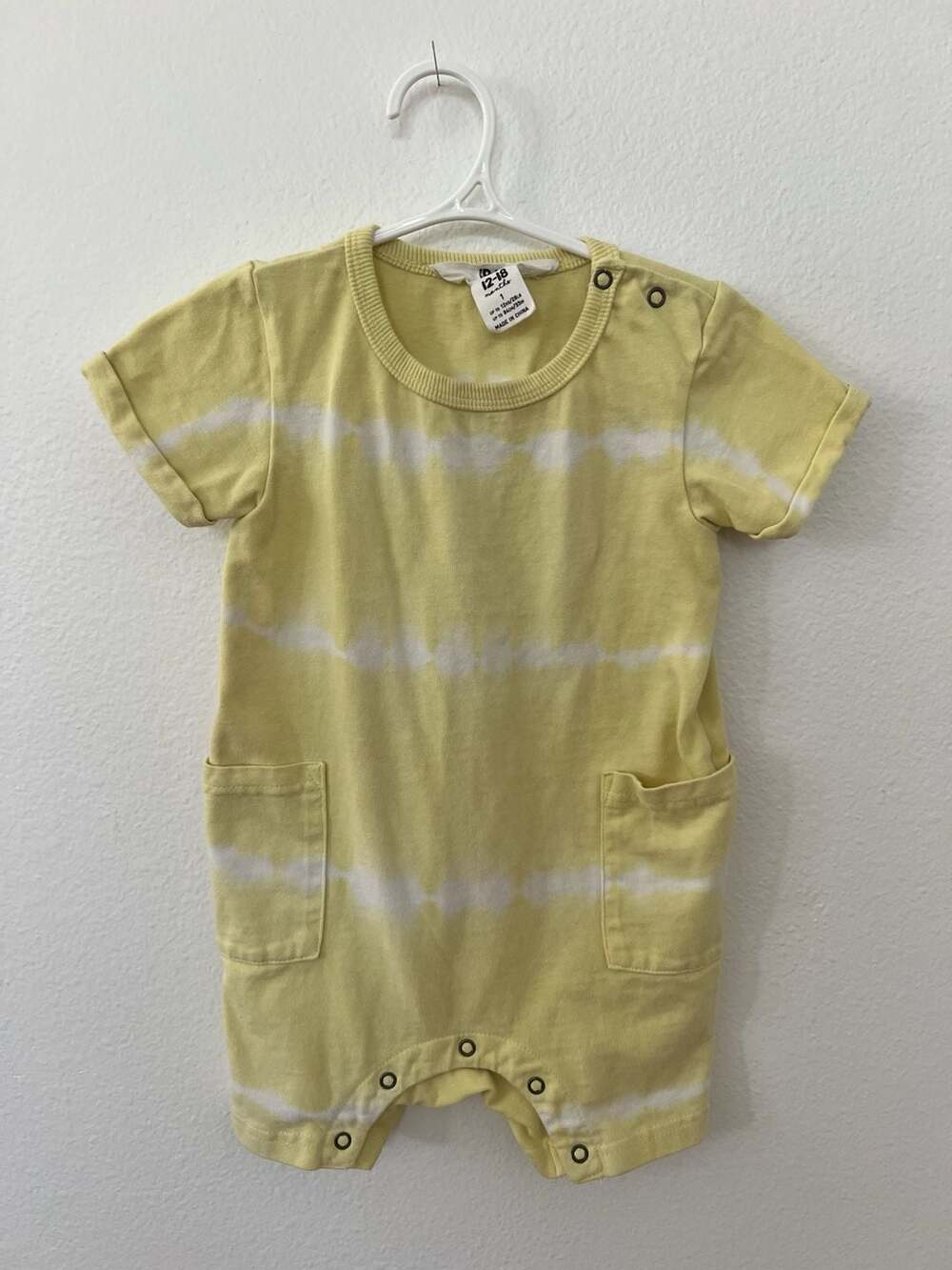 Cotton On Baby Organic Blend Knit Short Sleeve Tie-Dye Romper